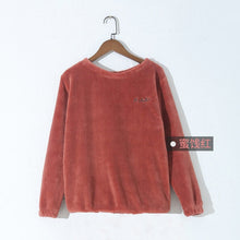 Load image into Gallery viewer, Autumn and Winter Flannel Women Pyjamas Sets Sleepwear Home Clothing Thick Warm Coral Velvet Female Nightgown Suit Pijama