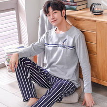 Load image into Gallery viewer, Couple Pajamas Set Spring And Autumn 100% Cotton Cartoon Women Pyjamas Plus Size M-3XL Long Sleeve Sleepwear Men Lounge Pijama