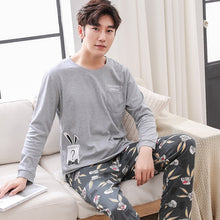 Load image into Gallery viewer, Couple Pajamas Set Spring And Autumn 100% Cotton Cartoon Women Pyjamas Plus Size M-3XL Long Sleeve Sleepwear Men Lounge Pijama