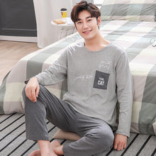 Load image into Gallery viewer, Couple Pajamas Set Spring And Autumn 100% Cotton Cartoon Women Pyjamas Plus Size M-3XL Long Sleeve Sleepwear Men Lounge Pijama