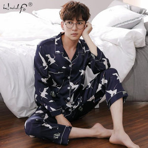 Lovers Winter Pajamas Couples Unisex Silk Sleepwear Soft Pyjama Sets Nightgown Women Pajama Sets Long Sleeve Men Lounge Pijamas