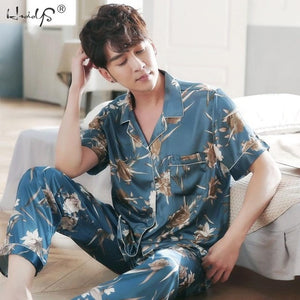 Lovers Winter Pajamas Couples Unisex Silk Sleepwear Soft Pyjama Sets Nightgown Women Pajama Sets Long Sleeve Men Lounge Pijamas