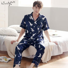 Load image into Gallery viewer, Lovers Winter Pajamas Couples Unisex Silk Sleepwear Soft Pyjama Sets Nightgown Women Pajama Sets Long Sleeve Men Lounge Pijamas