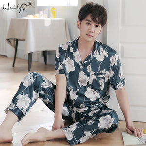 Lovers Winter Pajamas Couples Unisex Silk Sleepwear Soft Pyjama Sets Nightgown Women Pajama Sets Long Sleeve Men Lounge Pijamas