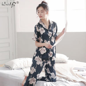 Lovers Winter Pajamas Couples Unisex Silk Sleepwear Soft Pyjama Sets Nightgown Women Pajama Sets Long Sleeve Men Lounge Pijamas