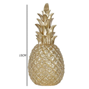 Nordic Modern Home Decor Pineapple Ornament Synthetic Resin Individual Metal Finishes Craft Window Desktop Display Props