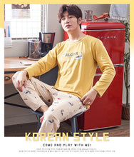 Load image into Gallery viewer, Couple Pajamas Set Spring And Autumn 100% Cotton Cartoon Women Pyjamas Plus Size M-3XL Long Sleeve Sleepwear Men Lounge Pijama