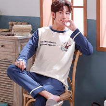 Load image into Gallery viewer, Couple Pajamas Set Spring And Autumn 100% Cotton Cartoon Women Pyjamas Plus Size M-3XL Long Sleeve Sleepwear Men Lounge Pijama