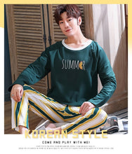 Load image into Gallery viewer, Couple Pajamas Set Spring And Autumn 100% Cotton Cartoon Women Pyjamas Plus Size M-3XL Long Sleeve Sleepwear Men Lounge Pijama