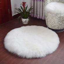 Load image into Gallery viewer, Eco-friendly Soft Faux Fur Rug Household Bedroom Warm Mat Sofa Chair Desk Pad Round Carpet White, Gray 30cm/50cm For Home Decor