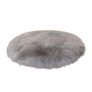 Eco-friendly Soft Faux Fur Rug Household Bedroom Warm Mat Sofa Chair Desk Pad Round Carpet White, Gray 30cm/50cm For Home Decor