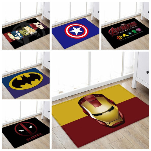 Drop Shipping Marvel The Avengers Plush Carpet Iron Man Captain America Spider-man Rug Mat Cotton Christmas Gift Toys For Kids