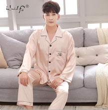 Load image into Gallery viewer, Luxury Pajama suit Satin Silk Pajamas Sets Couple Sleepwear Family Pijama Lover Night Suit Men &amp; Women Casual Home Clothing