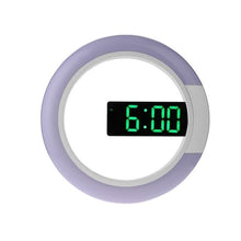 Load image into Gallery viewer, 3D LED Digital Table Clock Alarm Mirror Hollow Wall Clock Modern Design Nightlight Wall Watch For Home Living Room Decorations