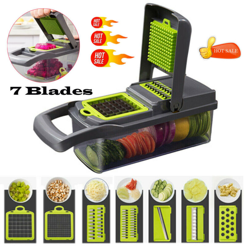 7 In1 Vegetable Cutter Food Salad Fruit Peeler Cutter Slicer Dicer Chopper Kitchen 2019 New