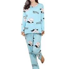 Load image into Gallery viewer, Women Pajamas Suits Indoor Cartoon Clothing Home Suit Sleepwear Long Sleeve Pyjamas Sets