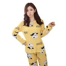Load image into Gallery viewer, Women Pajamas Suits Indoor Cartoon Clothing Home Suit Sleepwear Long Sleeve Pyjamas Sets