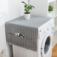 Load image into Gallery viewer, Geometric Fridge Dust Cover Washing Machine Cover Towel Winson Cat Thick Cotton Linen Refrigerator organizer Kitchen Products