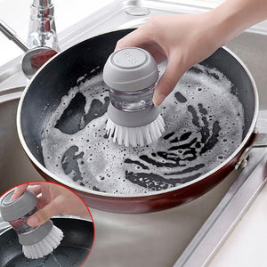 Press-type Dishwashing Brush Household Kitchen Washing Utensils Pot Dish Brush with Liquid Brush Cleaning Dropshipping