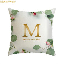 Load image into Gallery viewer, ecorative throw pillow cushion  cover case green plant small fresh Simple flower  for sofa or home