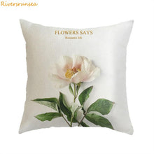 Load image into Gallery viewer, ecorative throw pillow cushion  cover case green plant small fresh Simple flower  for sofa or home