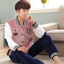 Load image into Gallery viewer, Autumn  winter men lover thick flannel Pajamas sets plus size pijama 5XL 6XL sleepwear women cartoon coral fleece lounge set