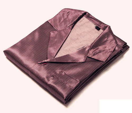 hombre\homme\mannen summer faux silk pajamas\pijama\pyjama sets red striped satin\algodon home\sleepwear for husband\lover\mens