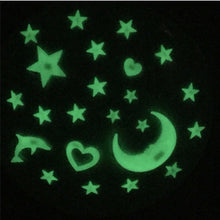 Load image into Gallery viewer, 3D dimensio 8cm  Luminous star stickers fluorescence moon Children&#39;s house decoration gift of cartoons Originality Ornament