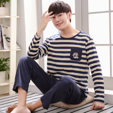 Load image into Gallery viewer, Couple Pajamas Set Spring And Autumn 100% Cotton Cartoon Women Pyjamas Plus Size M-3XL Long Sleeve Sleepwear Men Lounge Pijama