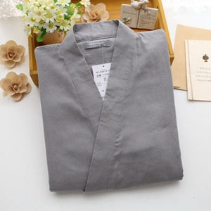 Summer Men's and Women's 100% Cotton Gauze Pajamas Sets Retro V-neck Pijama Kimono Suit Couple Sleepwear Nightly Home Clothing