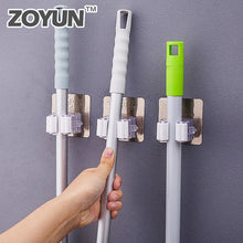 Load image into Gallery viewer, Wall Mounted Mop Holder Brush Broom Hanger Storage Rack Bathroom Organizer Accessory Hanging Pipe Hooks Products For Kitchen