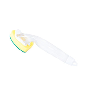 With Refill Liquid Soap Dispenser Scrubber Cleaning Products Washing Cleaning Brush Replaceable Couring Pad Sponge Kitchen Dish