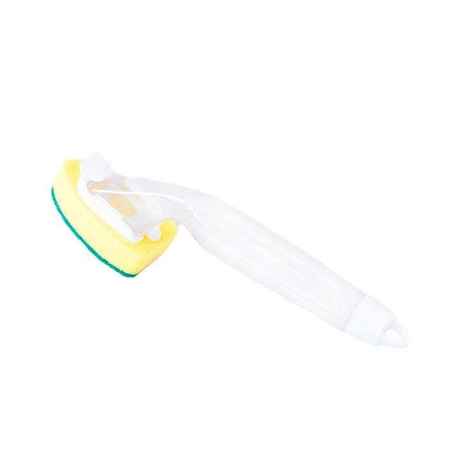 With Refill Liquid Soap Dispenser Scrubber Cleaning Products Washing Cleaning Brush Replaceable Couring Pad Sponge Kitchen Dish