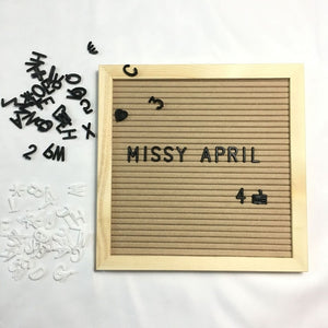 Beautiful Felt Letter Board Wooden Frame Changeable Symbols Numbers Characters Message Boards for Home Office Decorative Boards