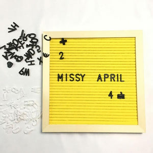 Beautiful Felt Letter Board Wooden Frame Changeable Symbols Numbers Characters Message Boards for Home Office Decorative Boards